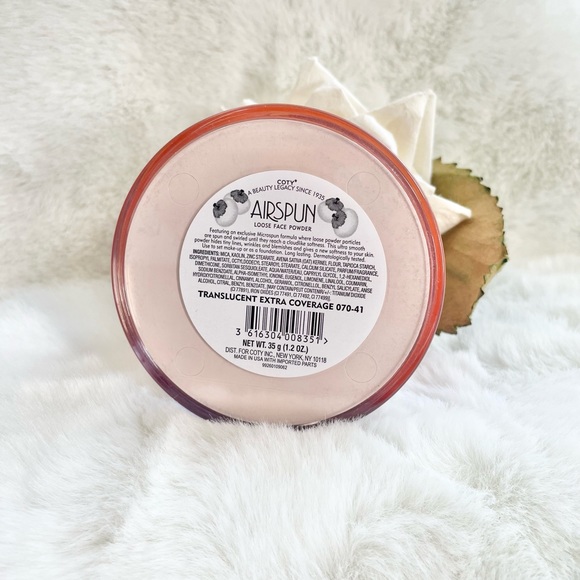 New with tags AIRSPUN TALC-FREE LOOSE FACE POWDER TRANSLUCENT EXTRA COVERAGE - Picture 2 of 3